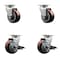 Service Caster Tool Box Caster Wheel Set 4'' Maroon Polyurethane Swivel Casters, 4PK TOOL-SCC-20S420-PPUB-2-TLB-2 - alternate 1